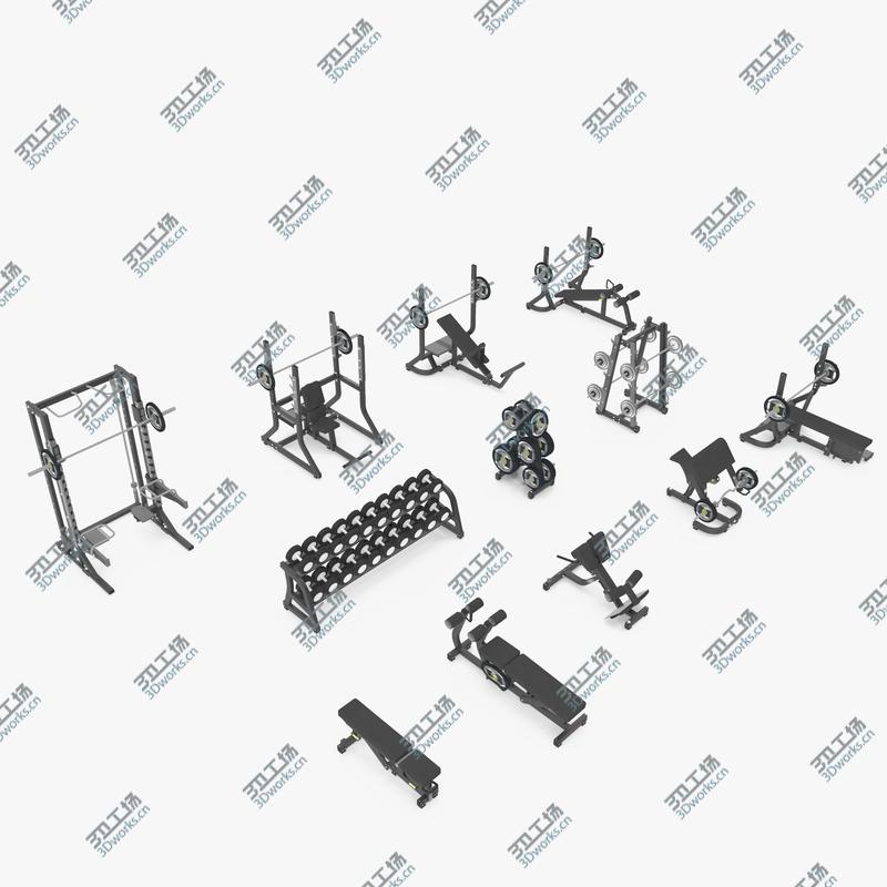 images/goods_img/2021040231/3D Bench, Rack & Barbell collection Technogym, full set 12 gym models/2.jpg